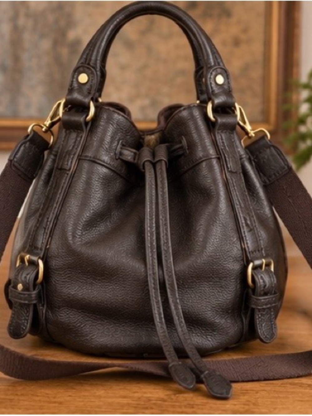 The Sak Kedzie Genuine Leather Convertible Bucket Bag